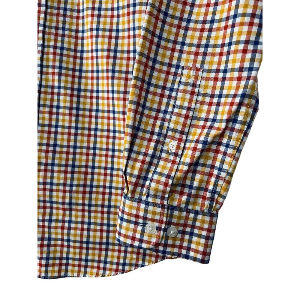 Duluth Trading Co Checkered Trim Fit Long Sleeve Oxford Work Shirt Mens Large - Picture 4 of 13